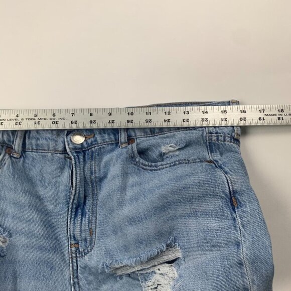 Aeropostale Womens Mom Jeans Size 8 Blue Light Wash Distressed Destroyed Cotton - Picture 7 of 10